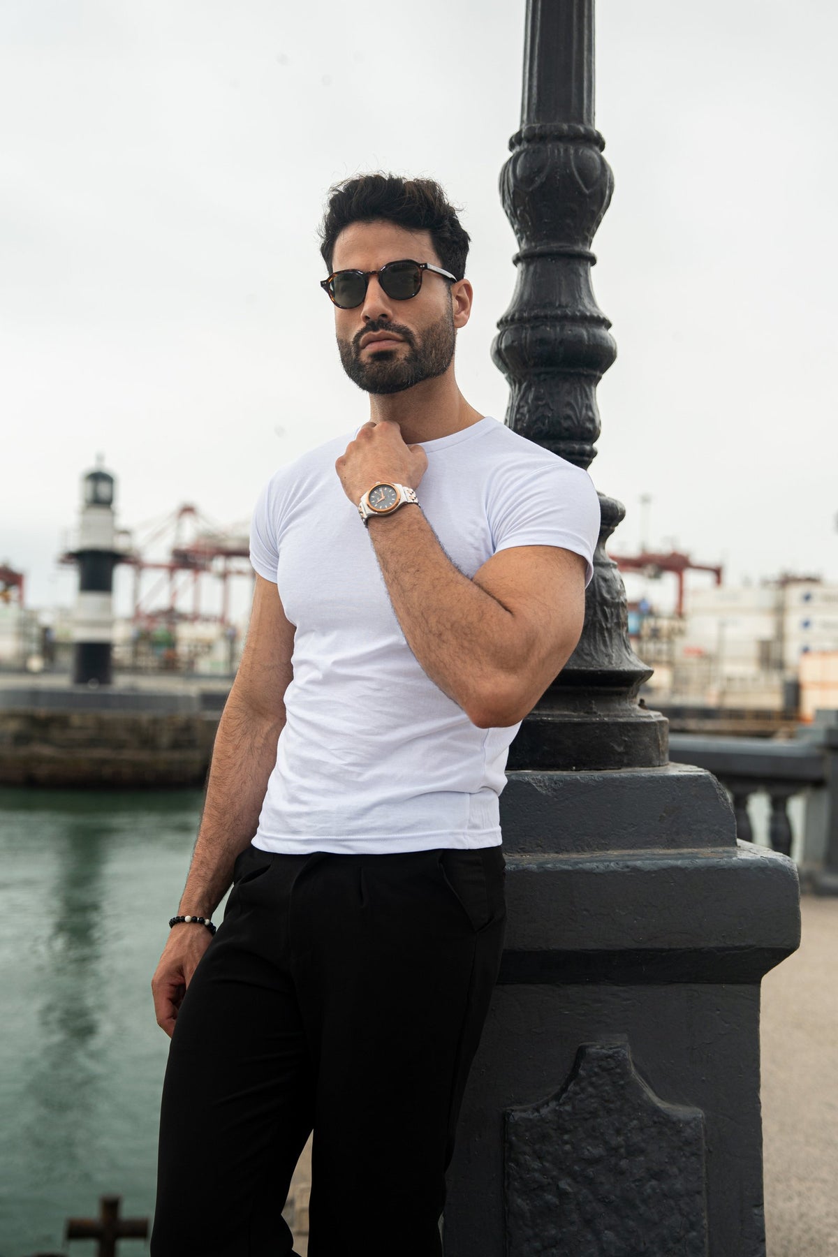 Polo Slim Fit Essential blanco 3