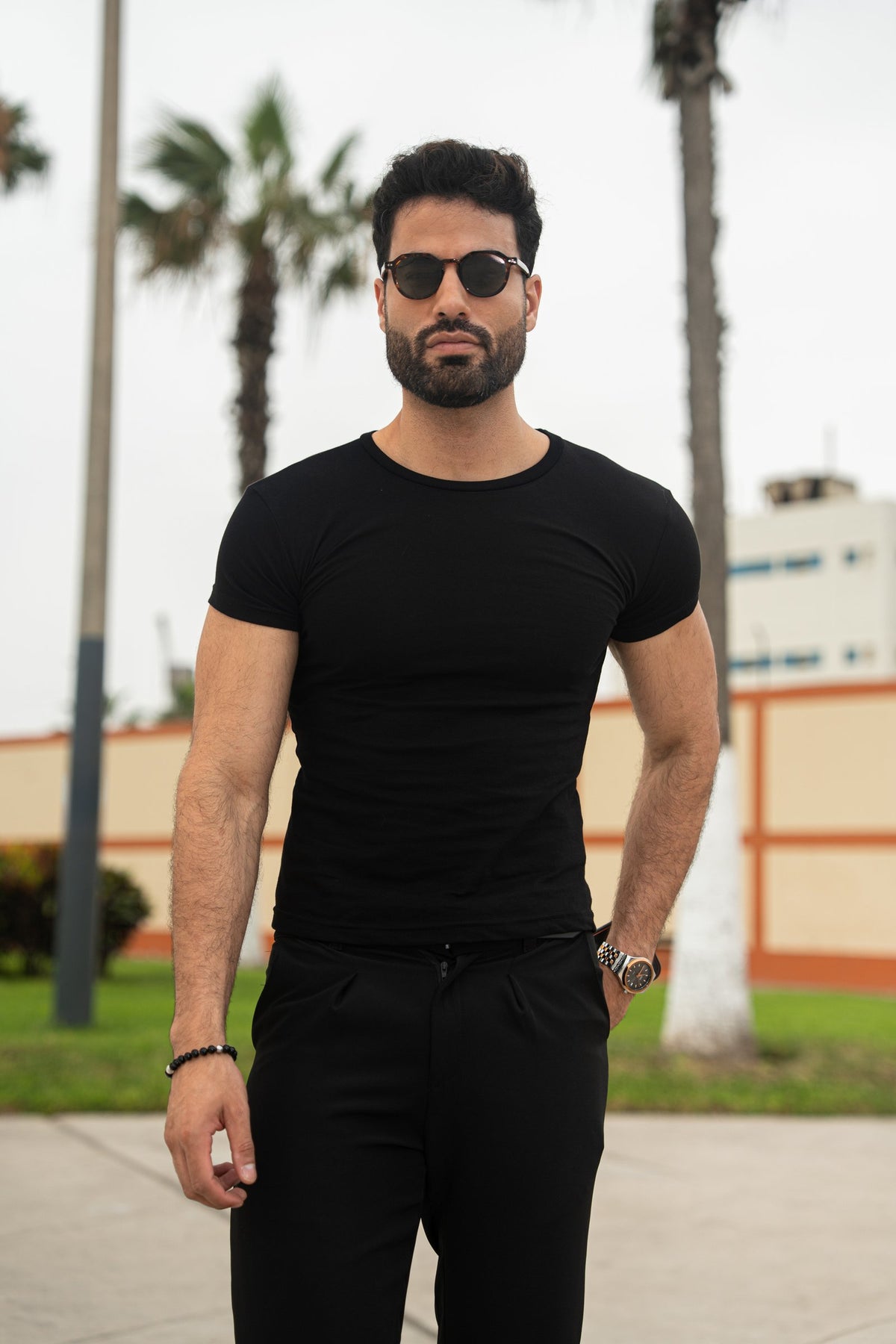 Polo Slim Fit Essential negro 1