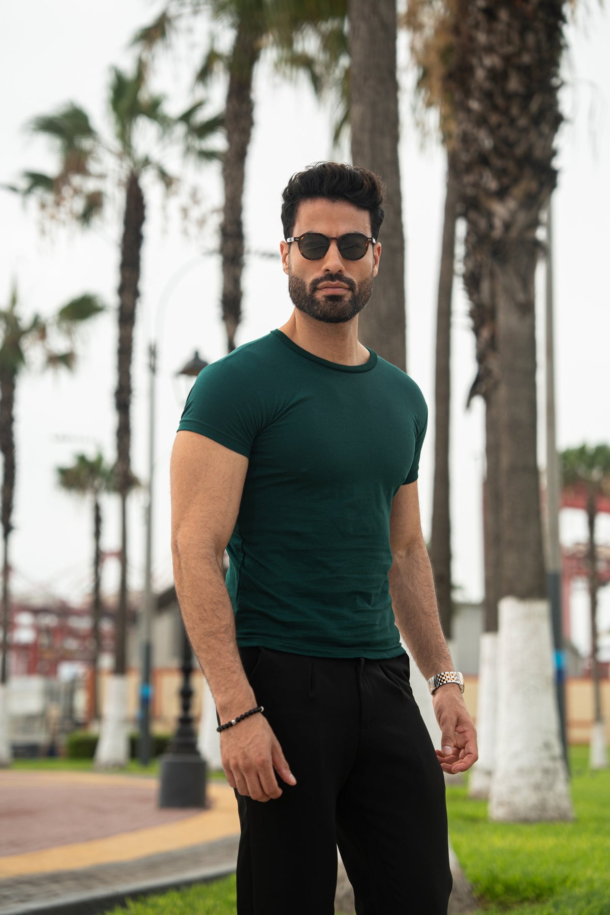 Polo Slim Fit Essential verde 1