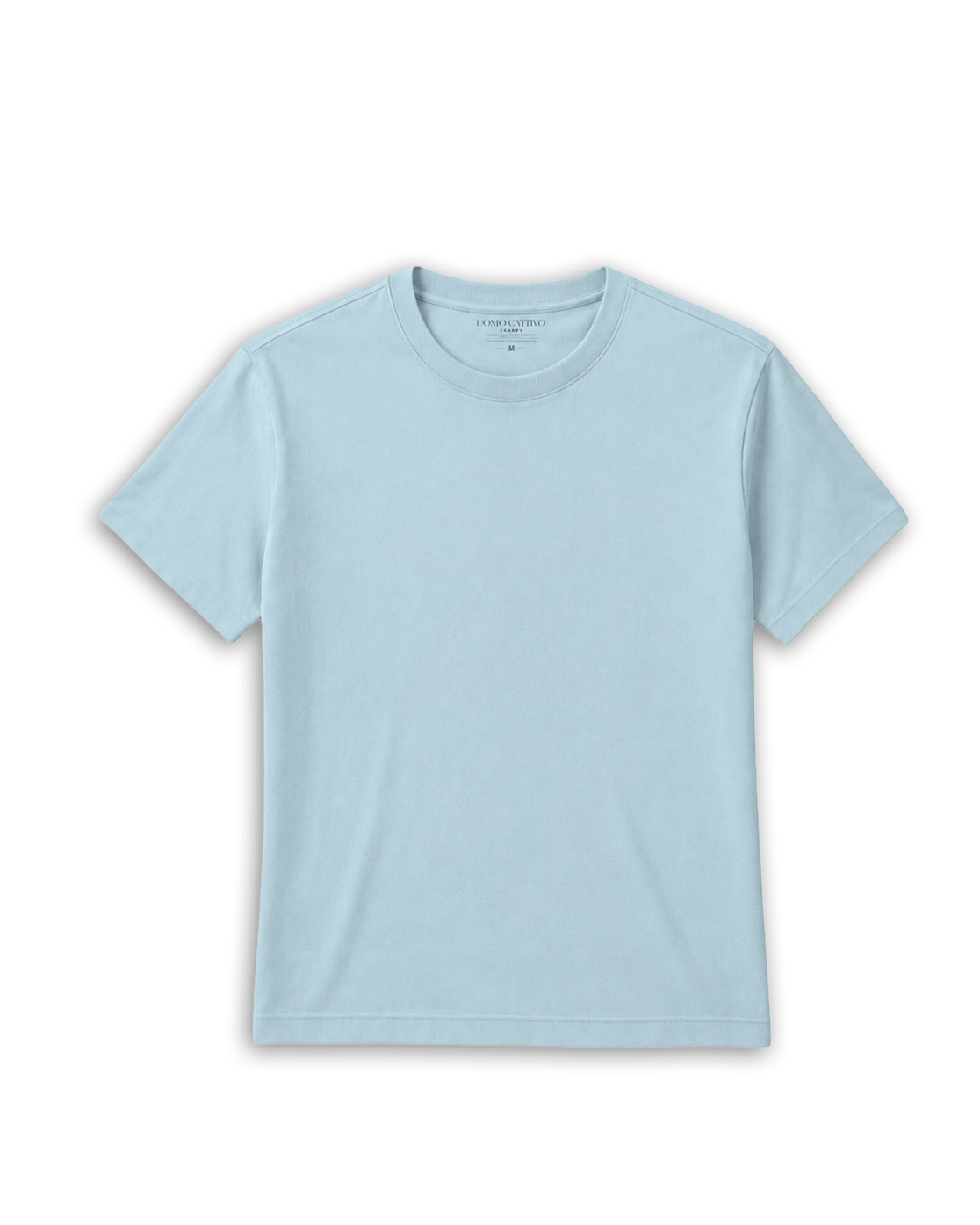 Polo Luxury color celeste, vista frontal