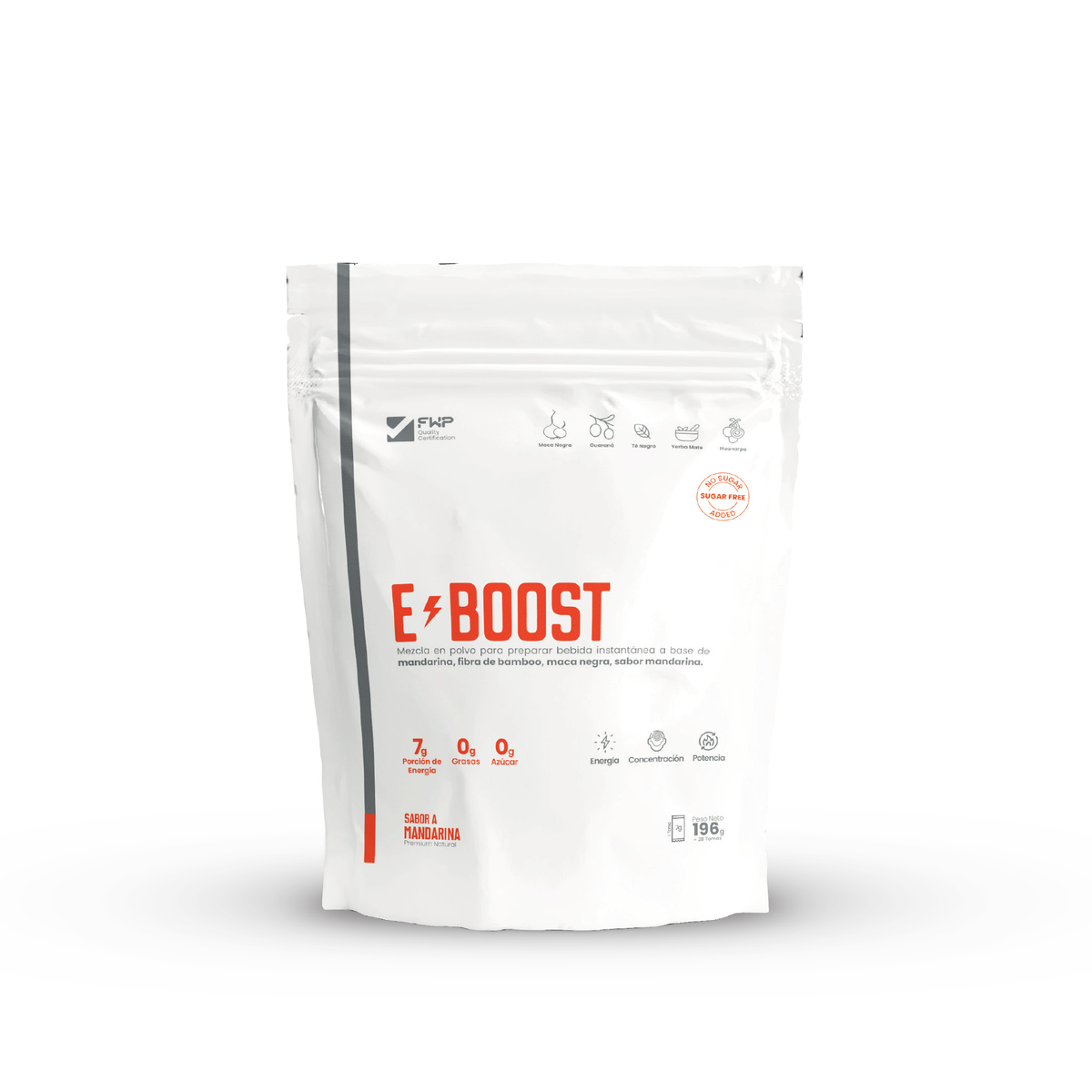 Vaso con bebida energizante E-BOOST preparada